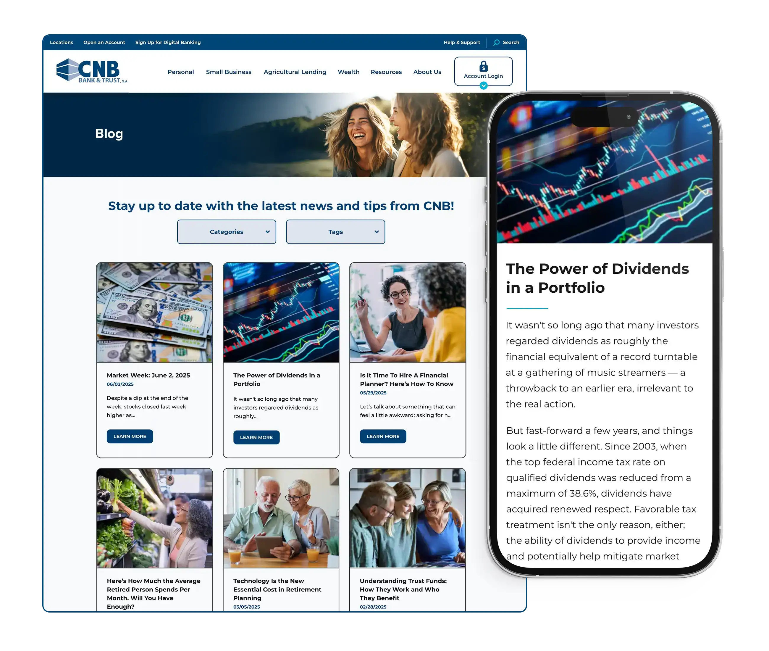 Work | CNB Bank & Trust | LRS Web Solutions