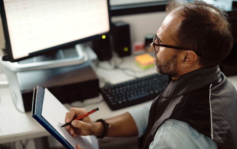 Man at computer