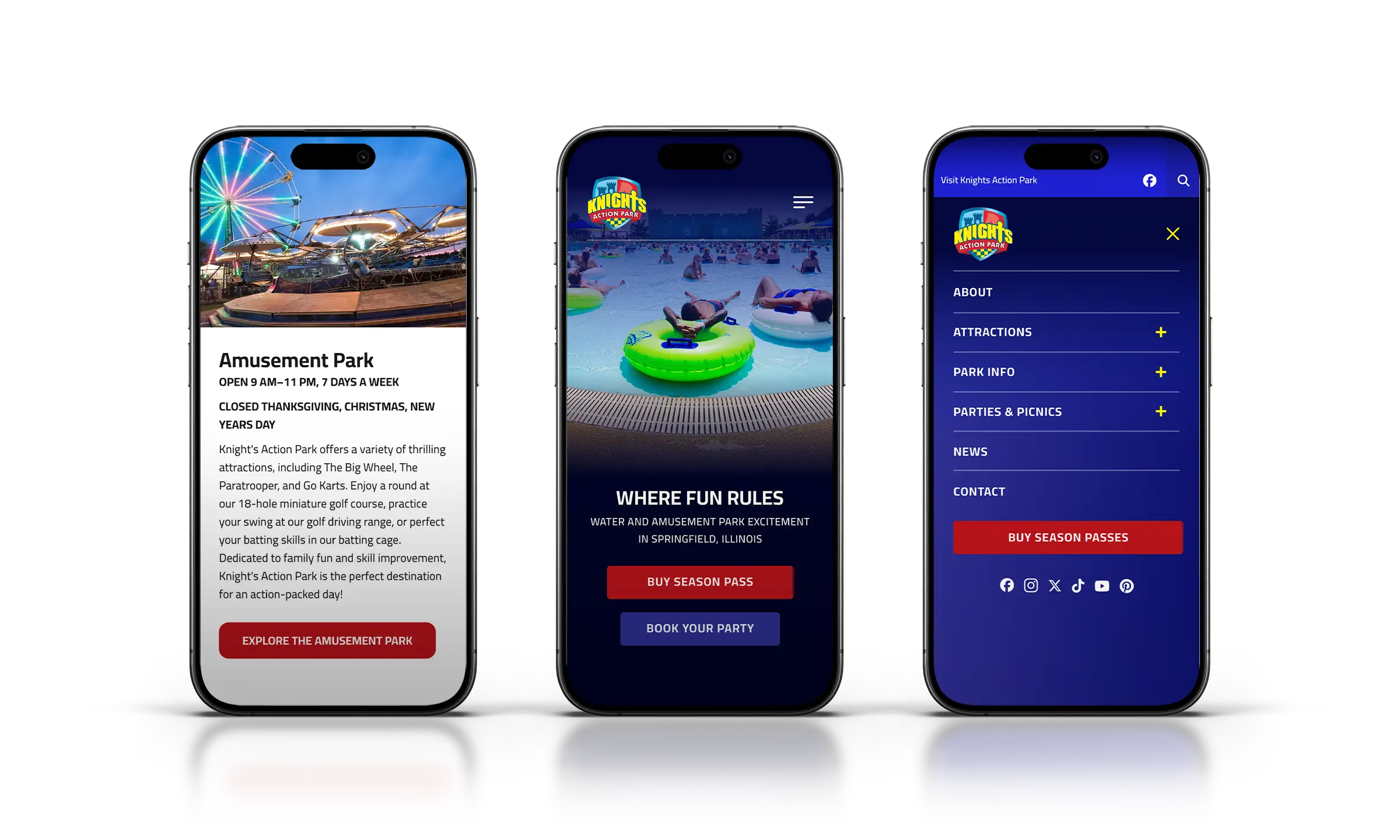 Website mobile screenshots