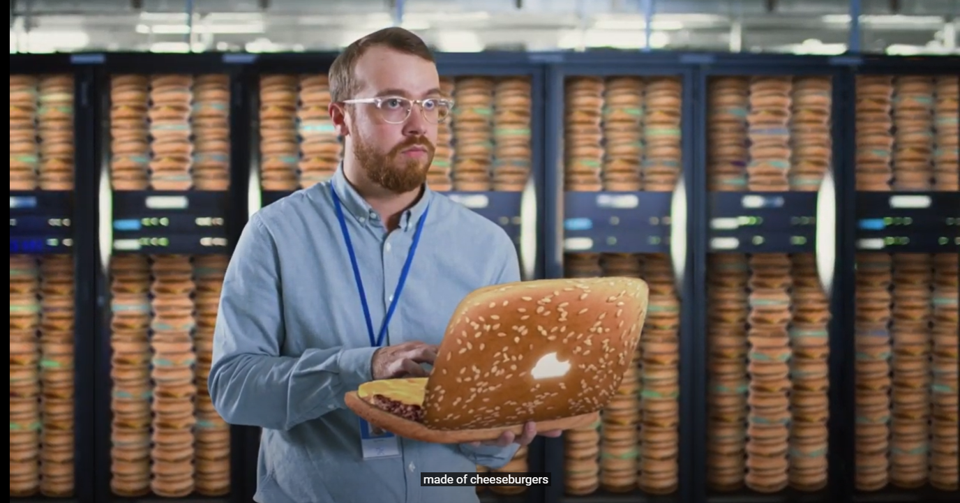 Vonage cheeseburger ad