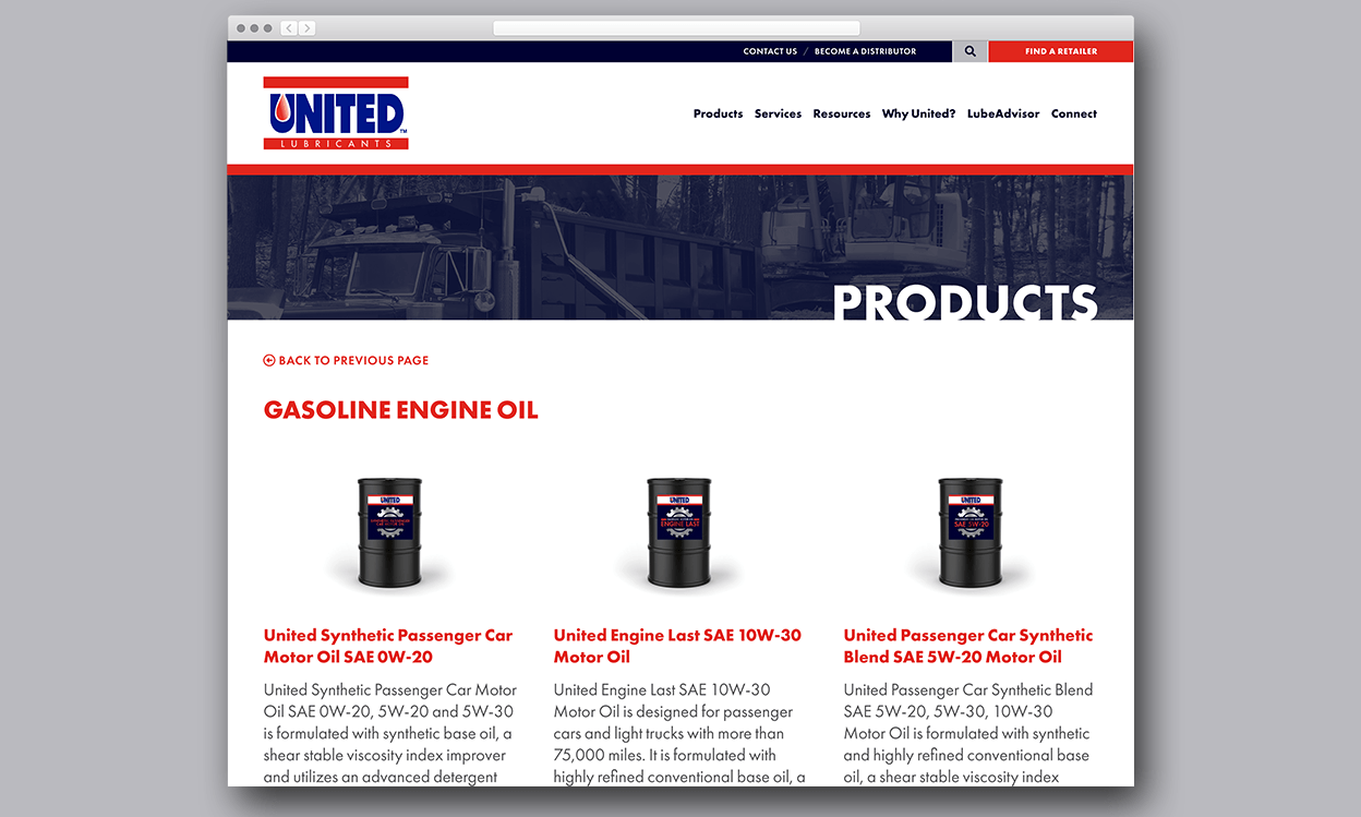 View the United Lubricants project details