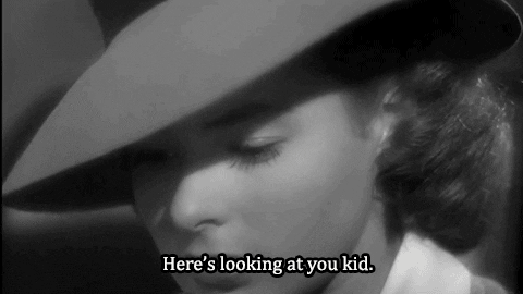 Humphrey Bogart and Ingrid Bergman in Casablanca