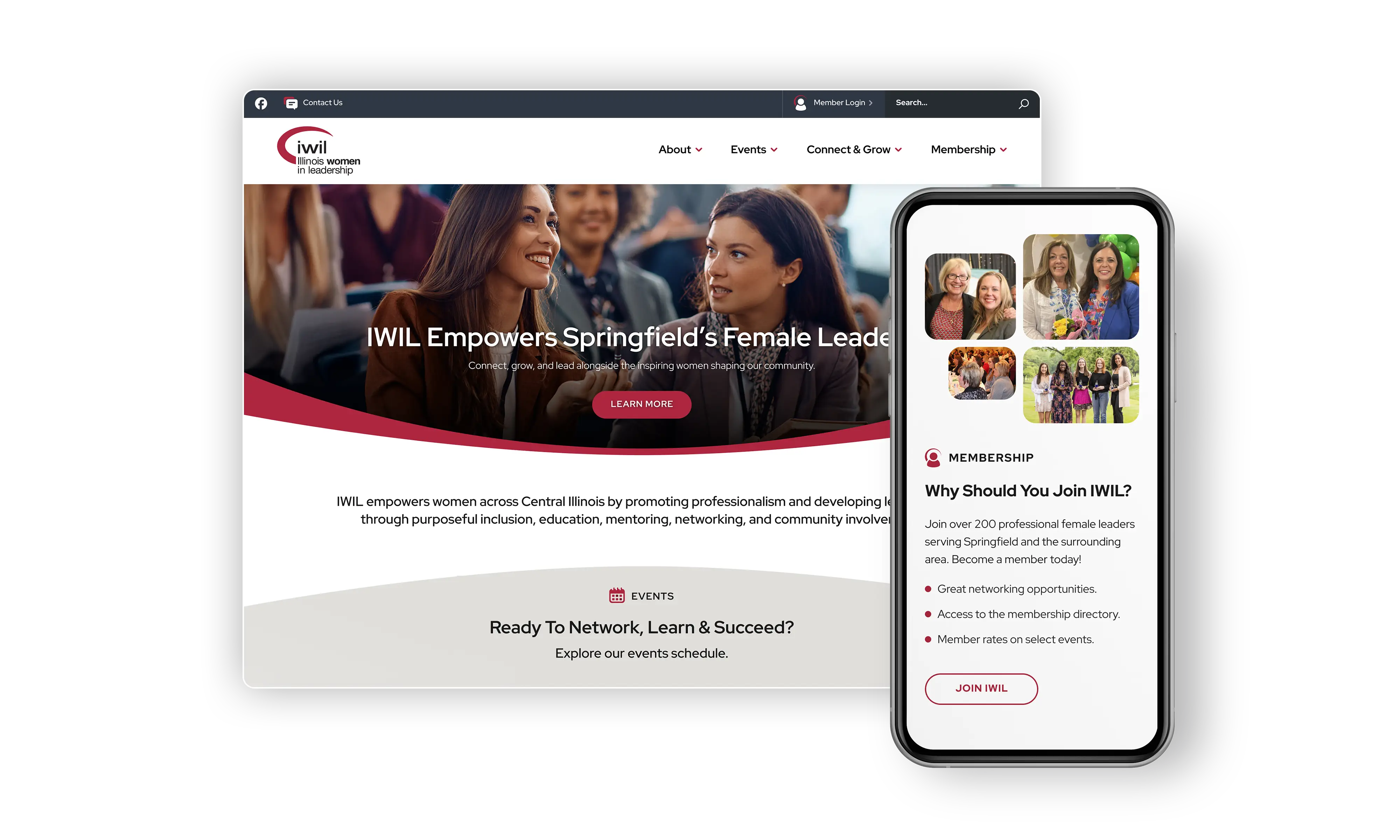 IWIL website screens