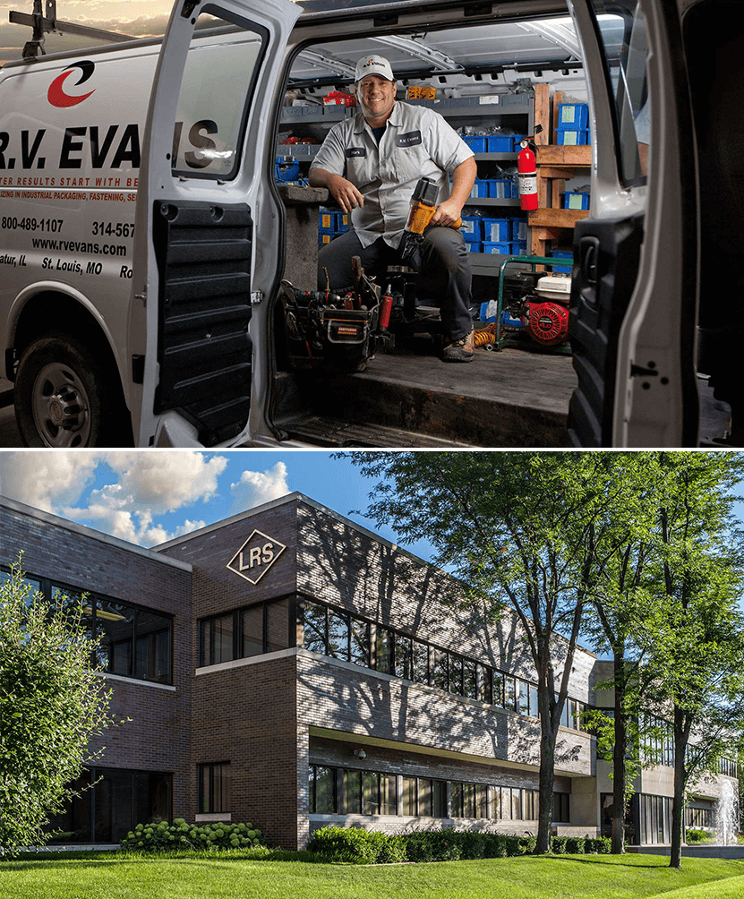 RV Evans; LRS Corporate Headquarters