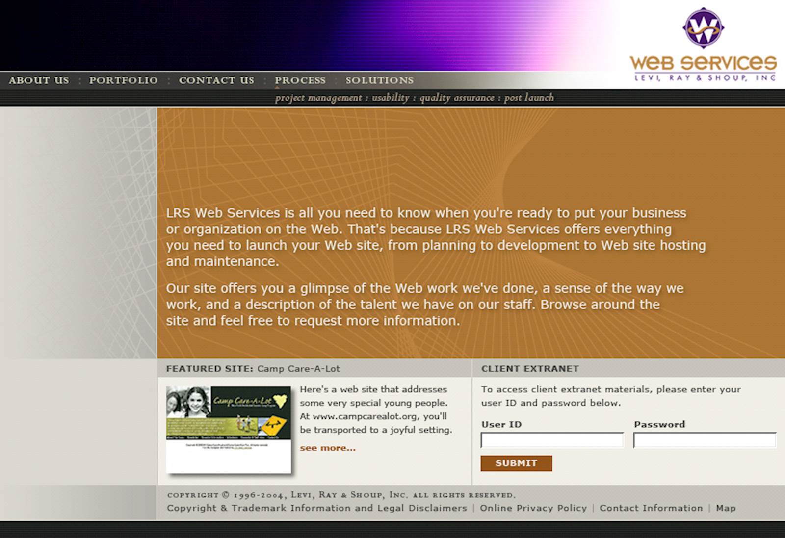 The team's third website (2005)